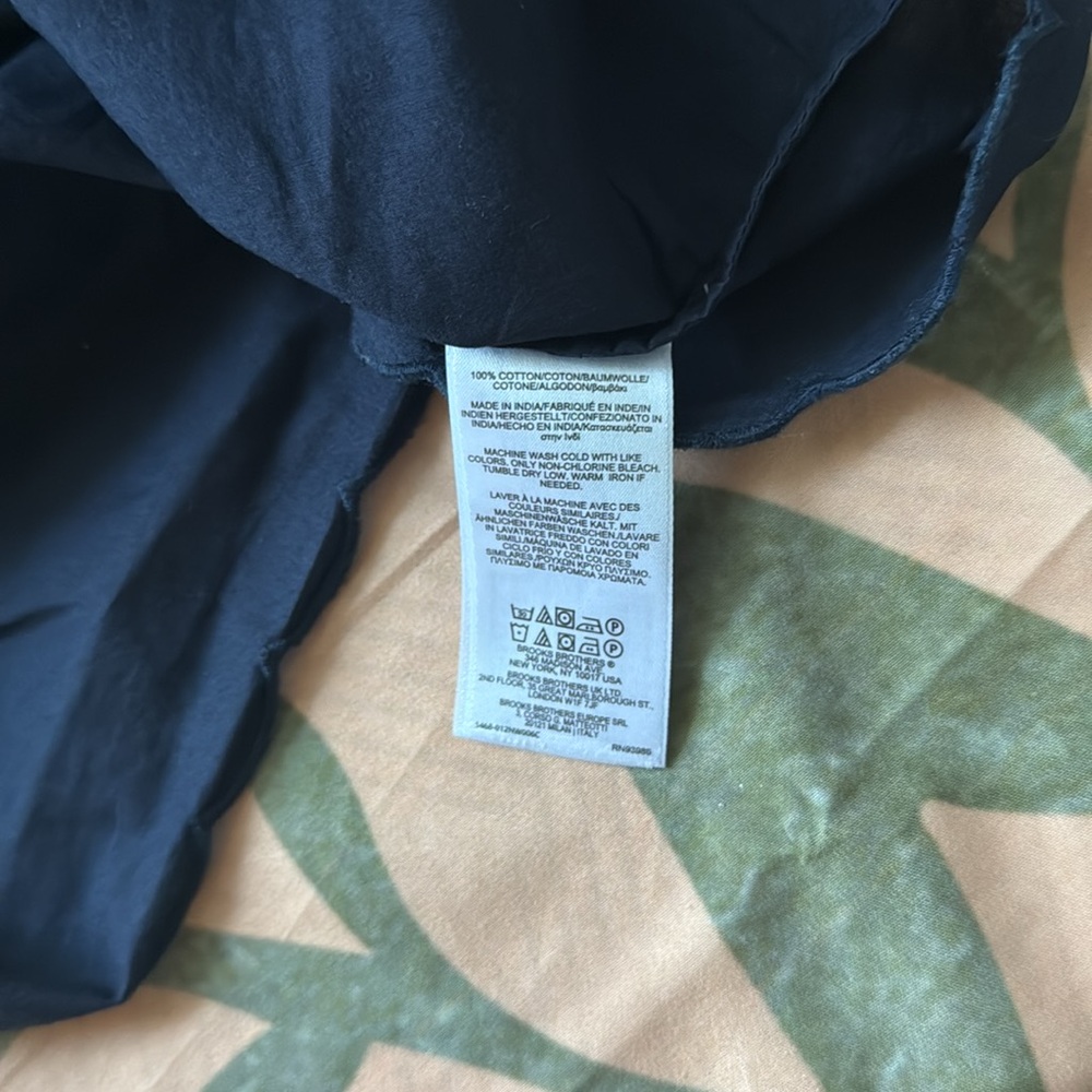 Brooks Brothers Navy Blue Embroidered Long Sleeve Top - Picture 8 of 14